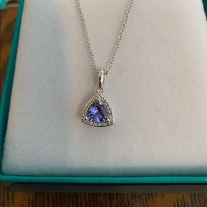 EFFY NWT Diamond/Tanzanite Necklace